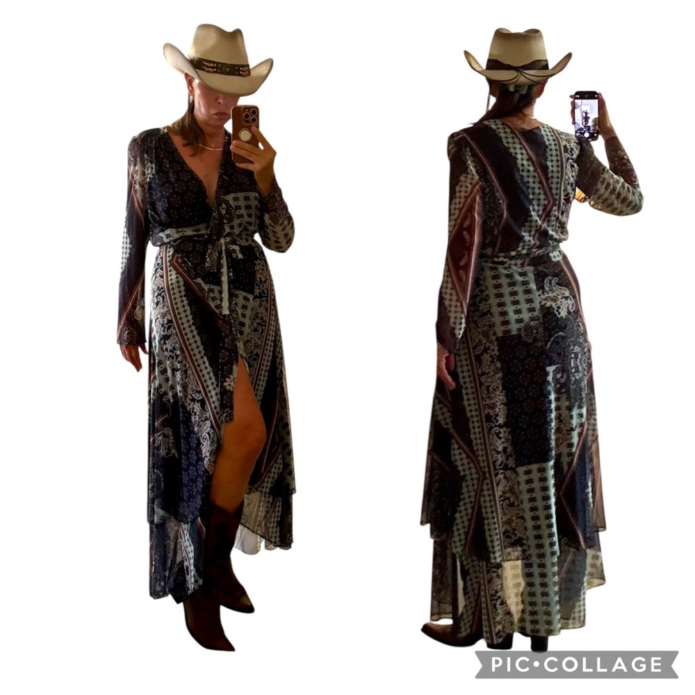 Laundry Wrap Maxi Dress Size 10 Medium